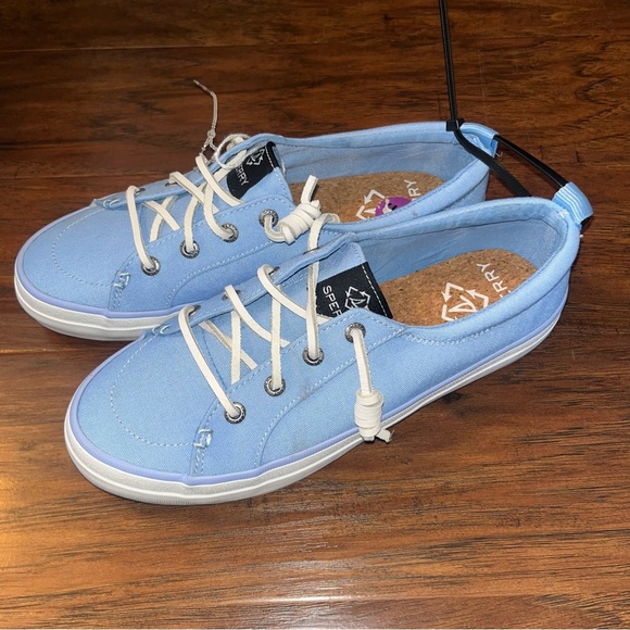 Sperry Women's Light Blue Canvas Loafers 6.5 - Picture 3 of 7